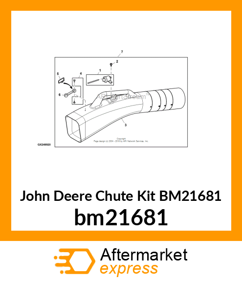 CHUTE KIT, CHUTE, 2 bm21681