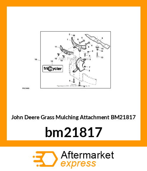 GRASS MULCHING ATTACHMENT, KIT, MUL bm21817