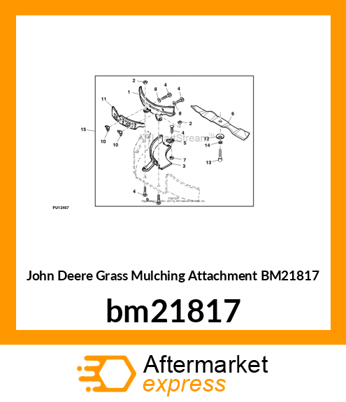 GRASS MULCHING ATTACHMENT, KIT, MUL bm21817