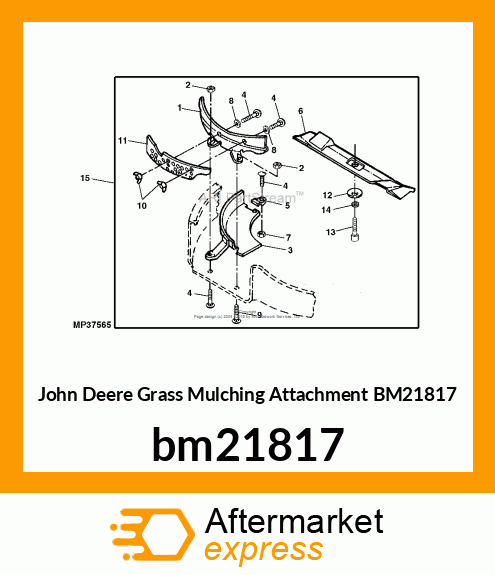 GRASS MULCHING ATTACHMENT, KIT, MUL bm21817