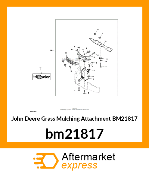 GRASS MULCHING ATTACHMENT, KIT, MUL bm21817