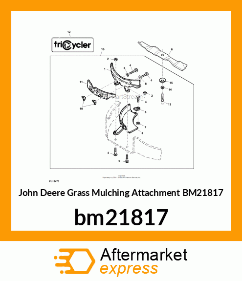 GRASS MULCHING ATTACHMENT, KIT, MUL bm21817