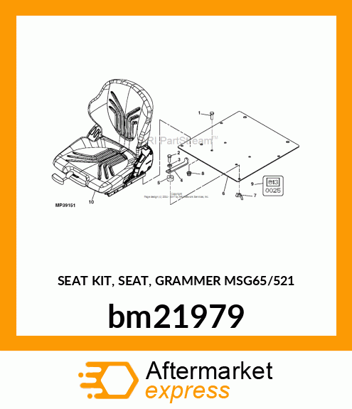 SEAT KIT, SEAT, GRAMMER MSG65/521 bm21979