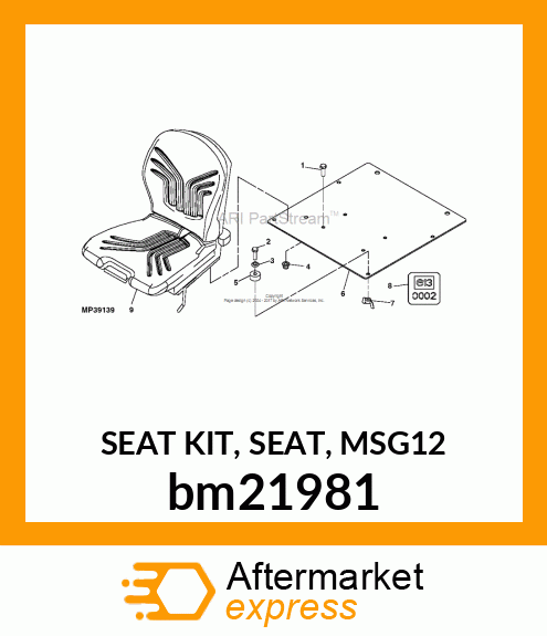 SEAT KIT, SEAT, MSG12 bm21981