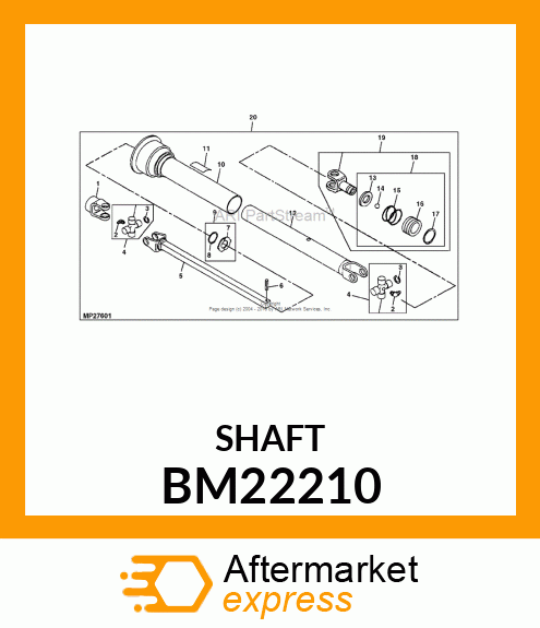 Complete Goods/Ship. Bundle - KIT, DRIVSHFT (51 & 60 BROOMS/CUTS) (Part is Obsolete) BM22210