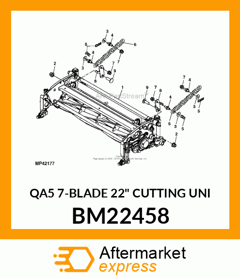 QA5 7-BLADE 22" CUTTING UNI BM22458