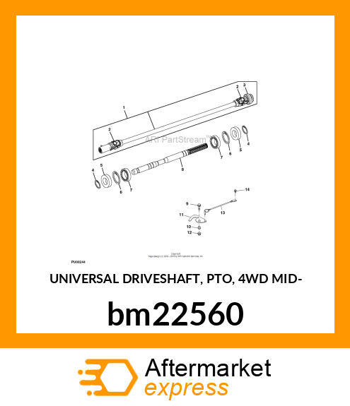 UNIVERSAL DRIVESHAFT, PTO, 4WD MID bm22560