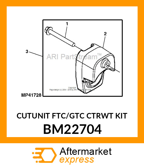 CUTUNIT FTC/GTC CTRWT KIT BM22704