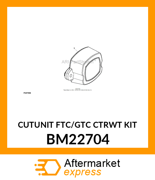 CUTUNIT FTC/GTC CTRWT KIT BM22704