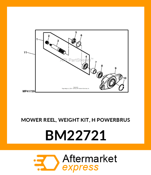 MOWER REEL, WEIGHT KIT, H POWERBRUS BM22721