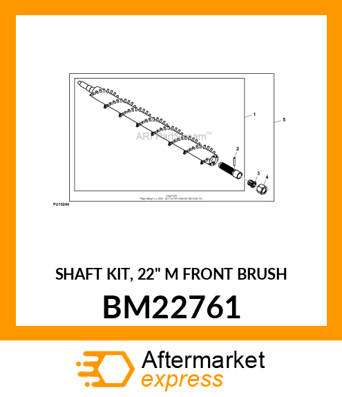 SHAFT KIT, 22" M FRONT BRUSH BM22761