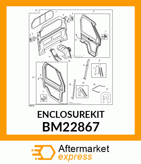 KIT, OPS REAR PANEL AND DOORS EO995 BM22867