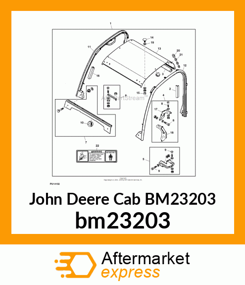 CAB,LESS DOORS AND WINDOWS bm23203