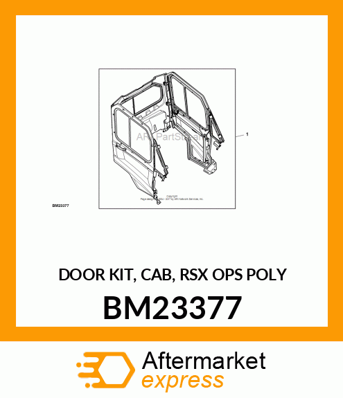 DOOR KIT, CAB, RSX OPS POLY BM23377