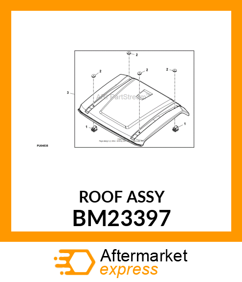 ROOF KIT, POLY ROOF KIT BM23397