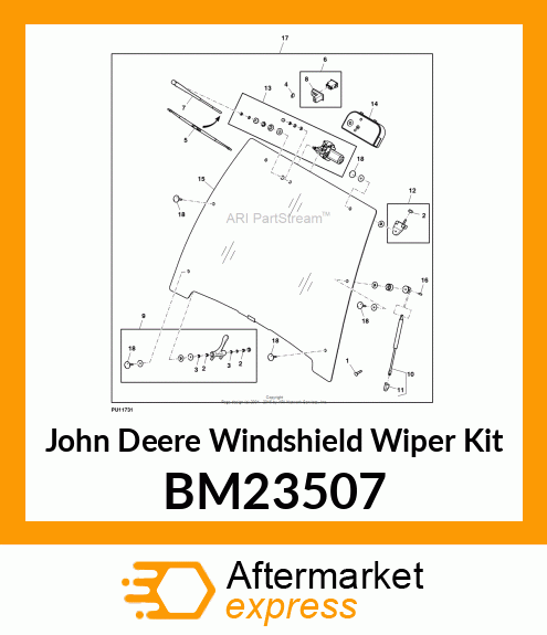 WINDSHIELD WIPER KIT, KIT, WINDSHIE BM23507