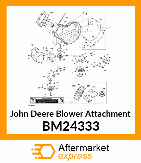 MOWER ATTACHMENT WHL/GOODS, POWERFL BM24333