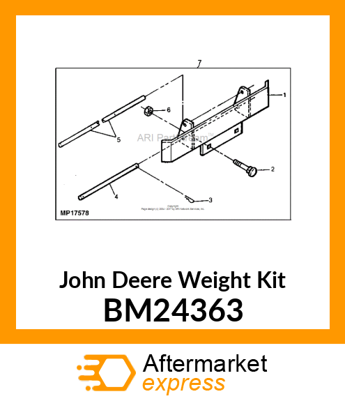 WEIGHT KIT, BRACKET, 9 WEIGHT BM24363