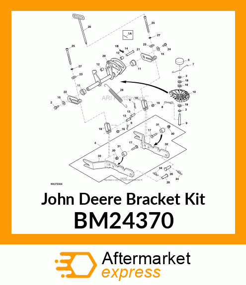 BRACKET KIT, KIT, 48C UPSTOP BM24370