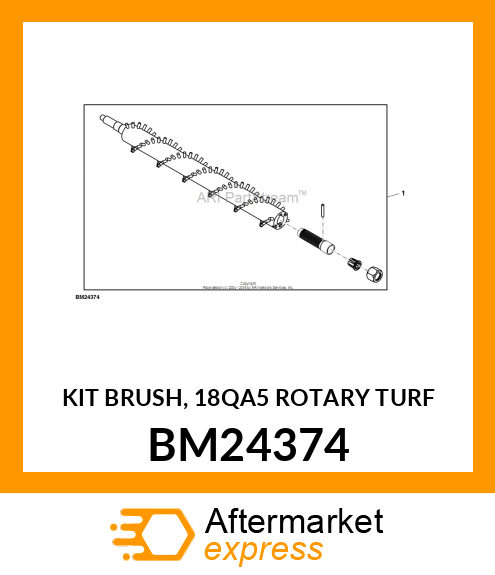 KIT (BRUSH, 18QA5 ROTARY TURF) BM24374