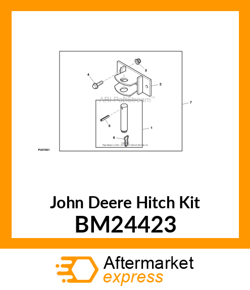 HITCH KIT, KIT, FRONT HITCH ATTACHM BM24423