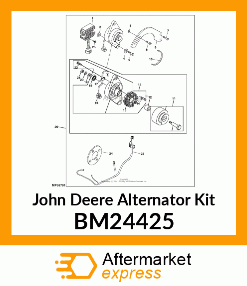 ALTERNATOR KIT, KIT. ALTERNATOR, 20 BM24425