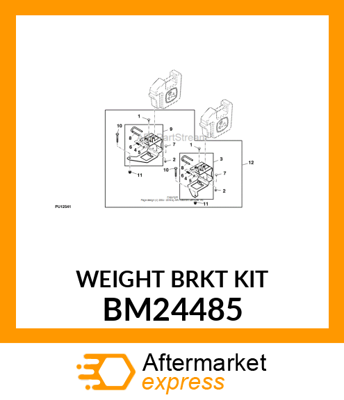 KIT, EZTRAK BALLAST BRACKET BM24485