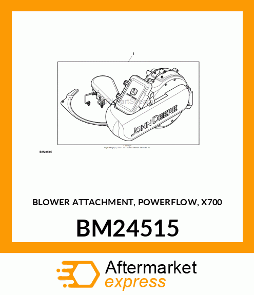 BLOWER ATTACHMENT, POWERFLOW, X700 BM24515