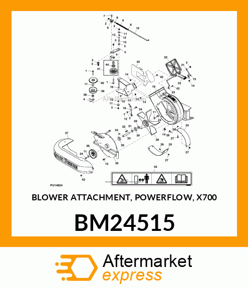 BLOWER ATTACHMENT, POWERFLOW, X700 BM24515