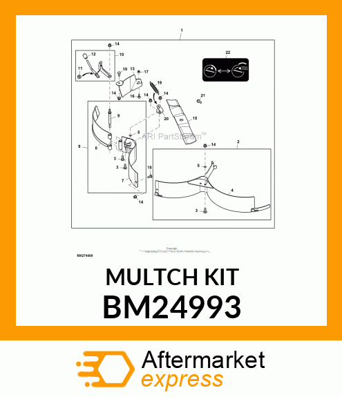 GRASS MULCHING ATTACHMENT, 48A MULC BM24993