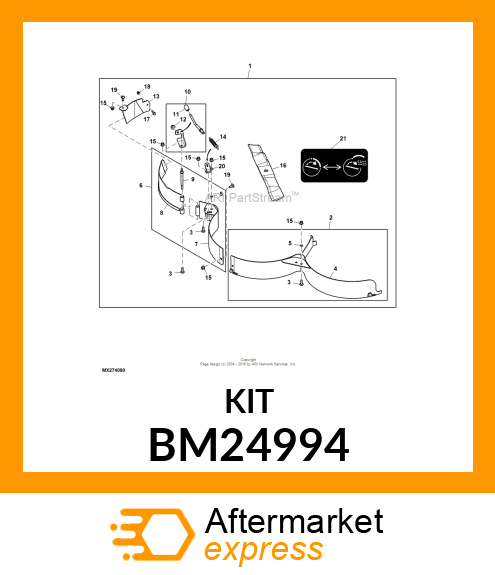 GRASS MULCHING ATTACHMENT, KIT, MUL BM24994