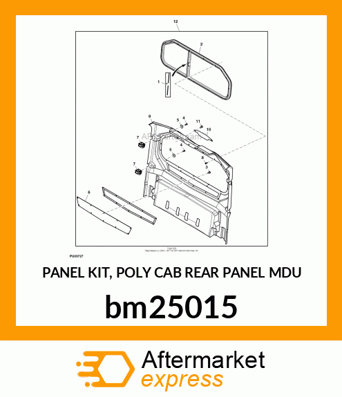 PANEL KIT, POLY CAB REAR PANEL MDU bm25015