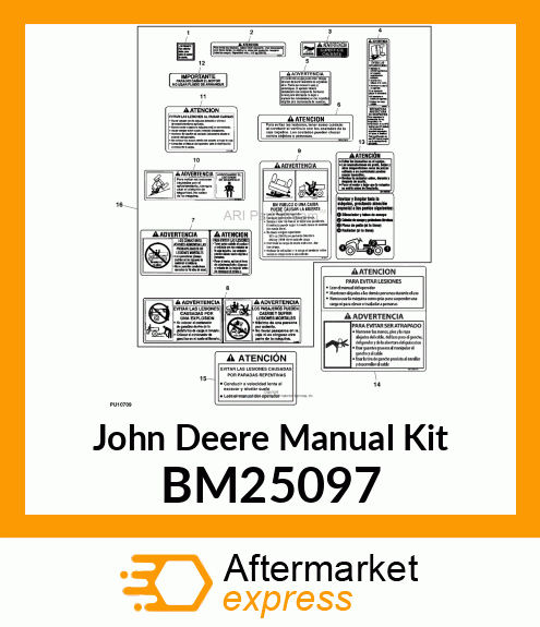 MANUAL KIT, KIT, OM/LABELS, A1, NA BM25097