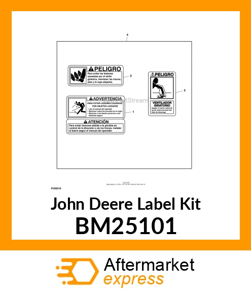 LABEL KIT, KIT, SPANISH LABEL/OM SB BM25101