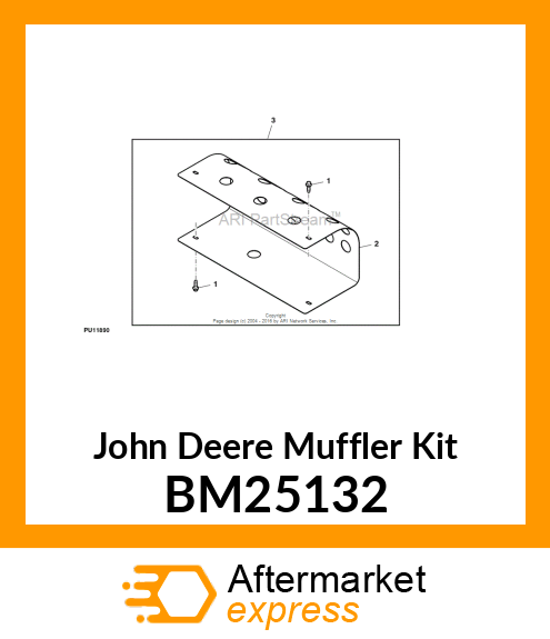 MUFFLER KIT, KIT, MUFFLER COVER GE BM25132