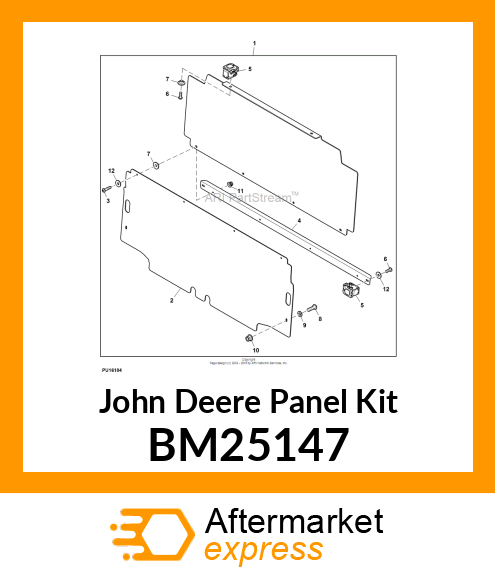 PANEL KIT, REAR PANEL (HDUV PC) BM25147