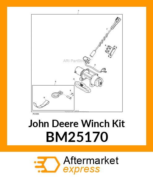 WINCH KIT, WINCH, 4500LB BM25170