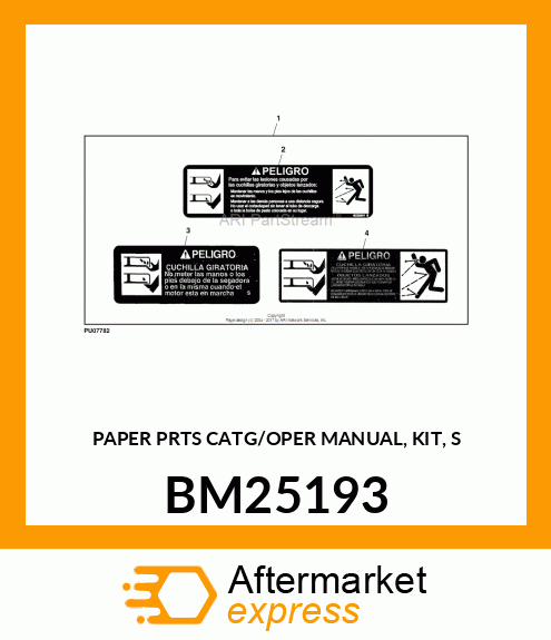 PAPER PRTS CATG/OPER MANUAL, KIT, S BM25193