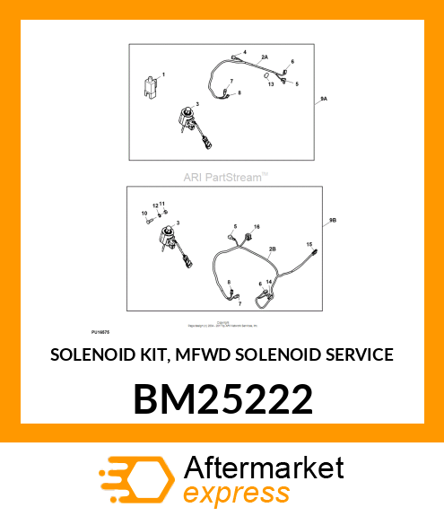 SOLENOID KIT, MFWD SOLENOID SERVICE BM25222