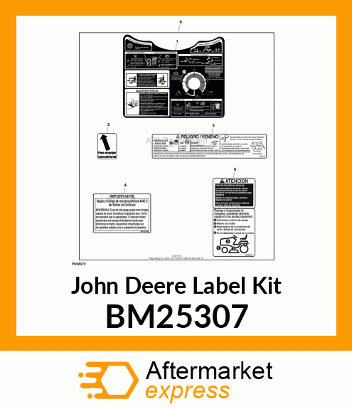 LABEL KIT, KIT, SPANISH LABEL X7 T BM25307