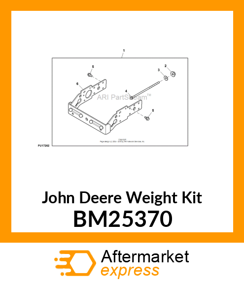 WEIGHT KIT, FRONT BUMPER BRACKET BM25370