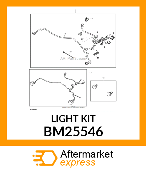 LIGHT KIT, KIT, FRONT SIGNAL LIGHTS BM25546