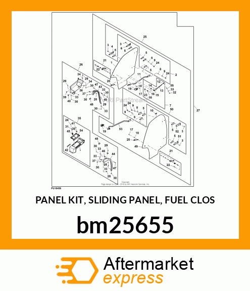 PANEL KIT, SLIDING PANEL, FUEL CLOS bm25655