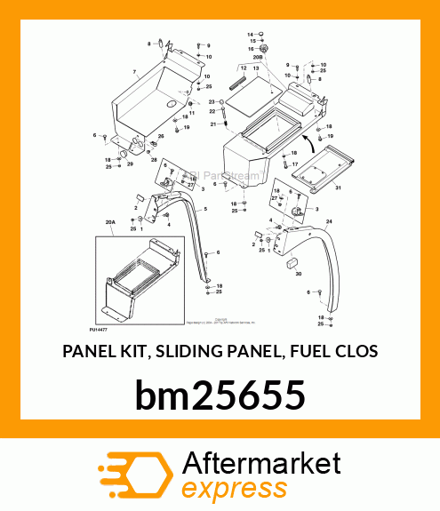 PANEL KIT, SLIDING PANEL, FUEL CLOS bm25655