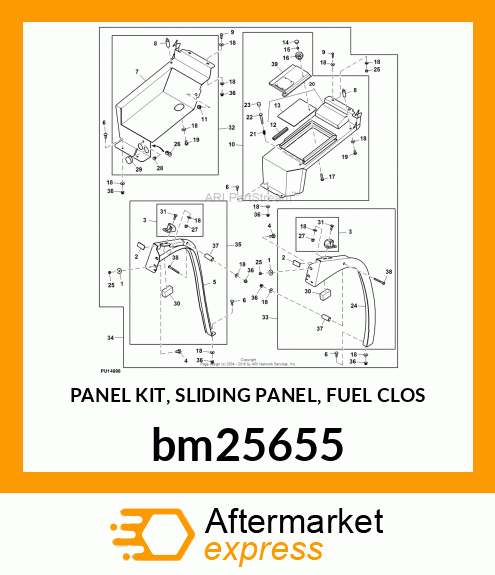 PANEL KIT, SLIDING PANEL, FUEL CLOS bm25655