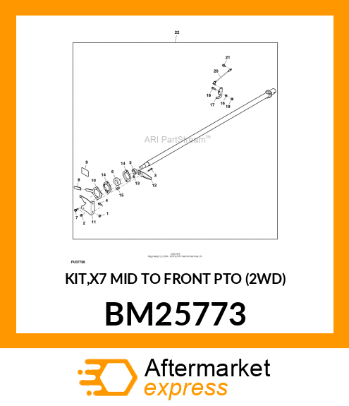 KIT,X7 MID TO FRONT PTO (2WD) BM25773