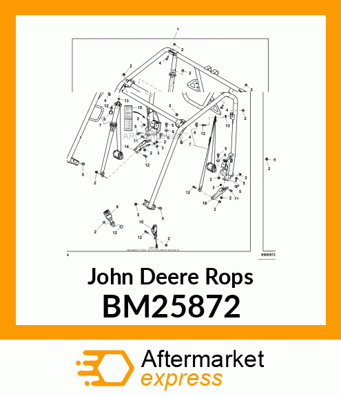 ROPS, KIT, OPS, RSX W/ HEADREST BM25872