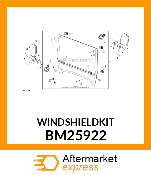 WINDSHIELD KIT, FULL, NO BM25922