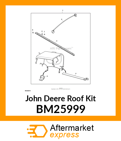 ROOF KIT, CLEVELAND SOFT CAB ROOF, BM25999