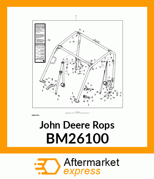 ROPS, KIT, OPS, MDUV 2P BM26100